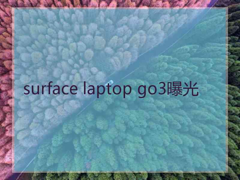 surface laptop go3曝光