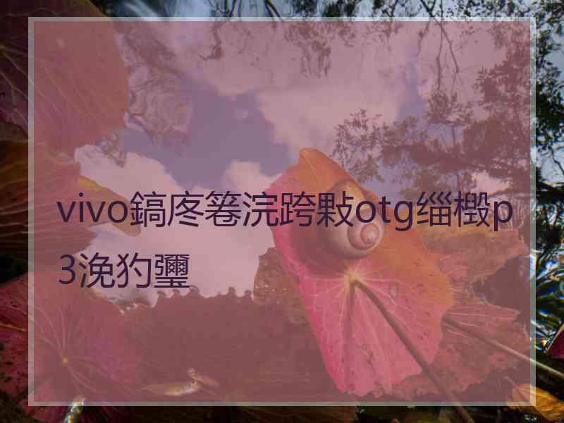 vivo鎬庝箞浣跨敤otg缁檓p3浼犳瓕