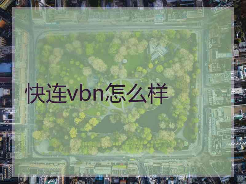 快连vbn怎么样