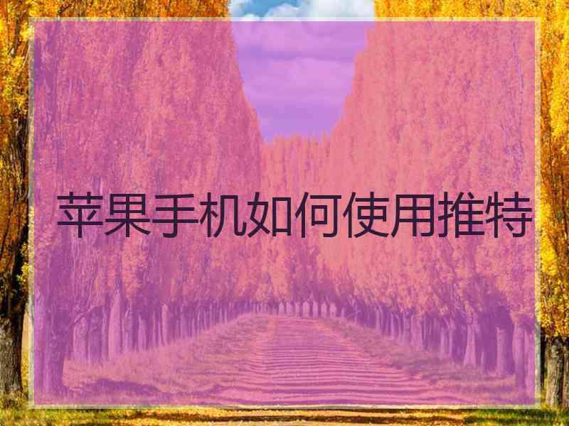 苹果手机如何使用推特