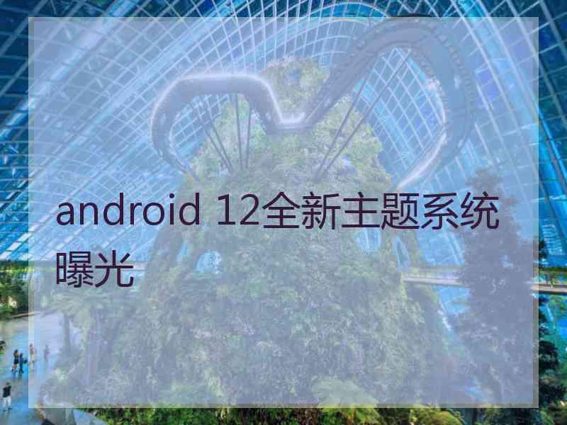 android 12全新主题系统曝光