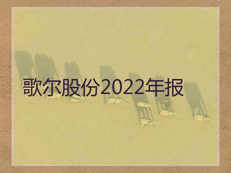 歌尔股份2022年报