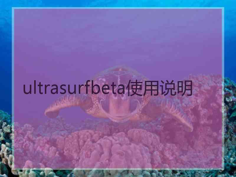 ultrasurfbeta使用说明