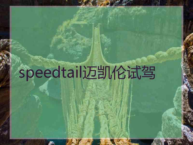 speedtail迈凯伦试驾