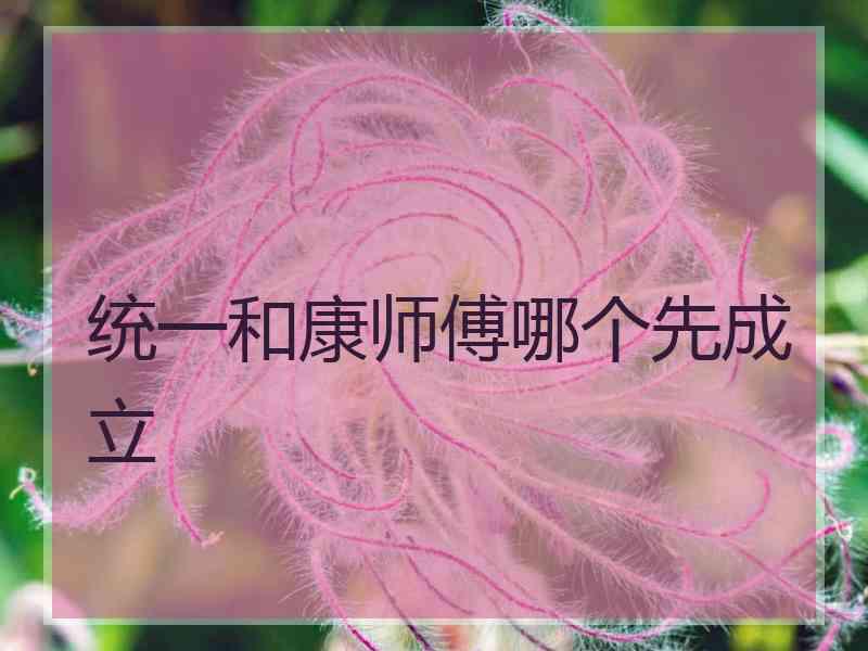 统一和康师傅哪个先成立