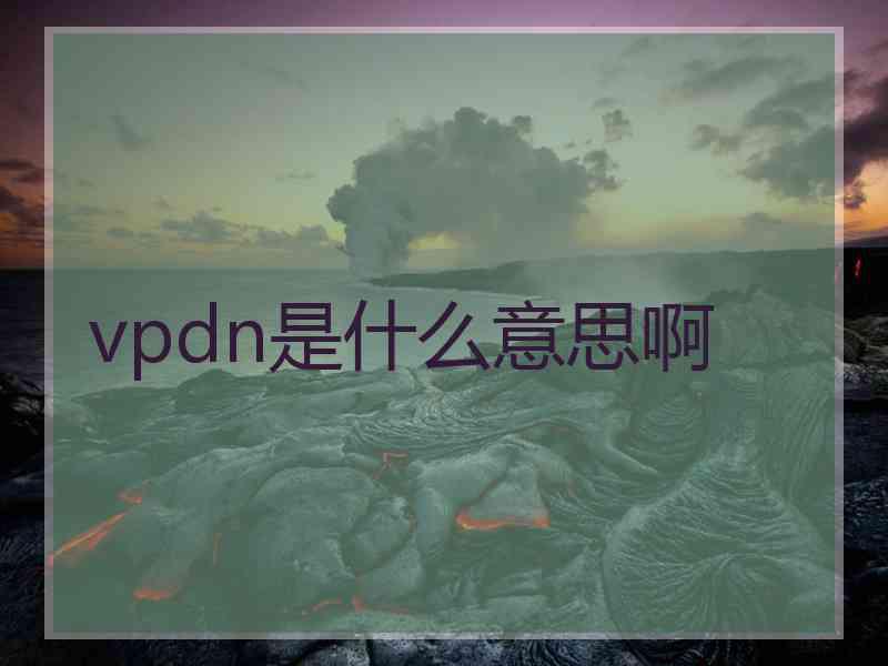 vpdn是什么意思啊