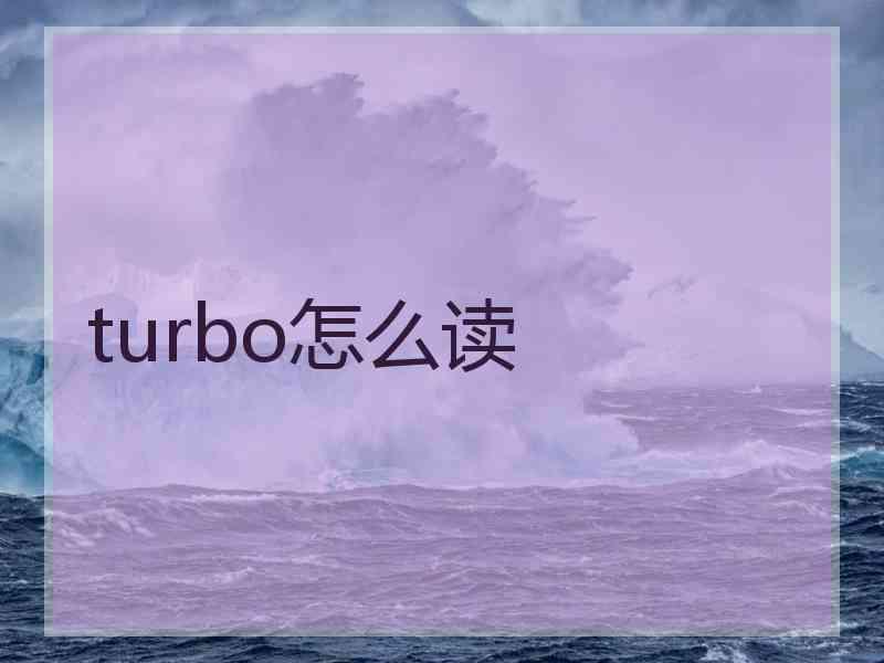 turbo怎么读