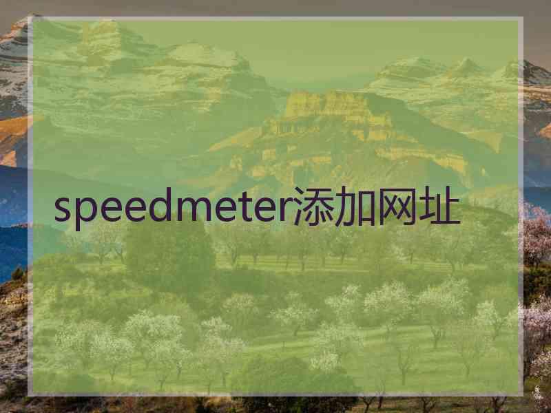 speedmeter添加网址