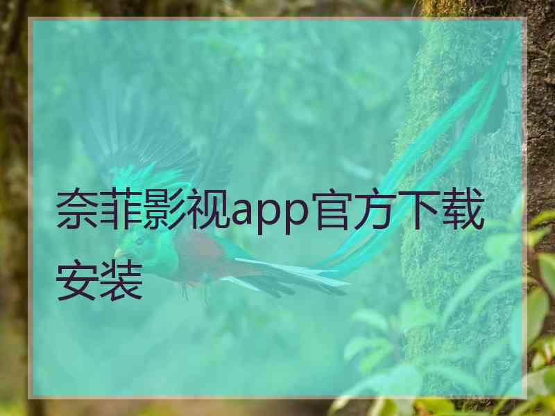 奈菲影视app官方下载安装