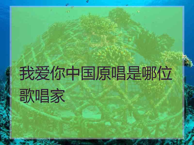 我爱你中国原唱是哪位歌唱家