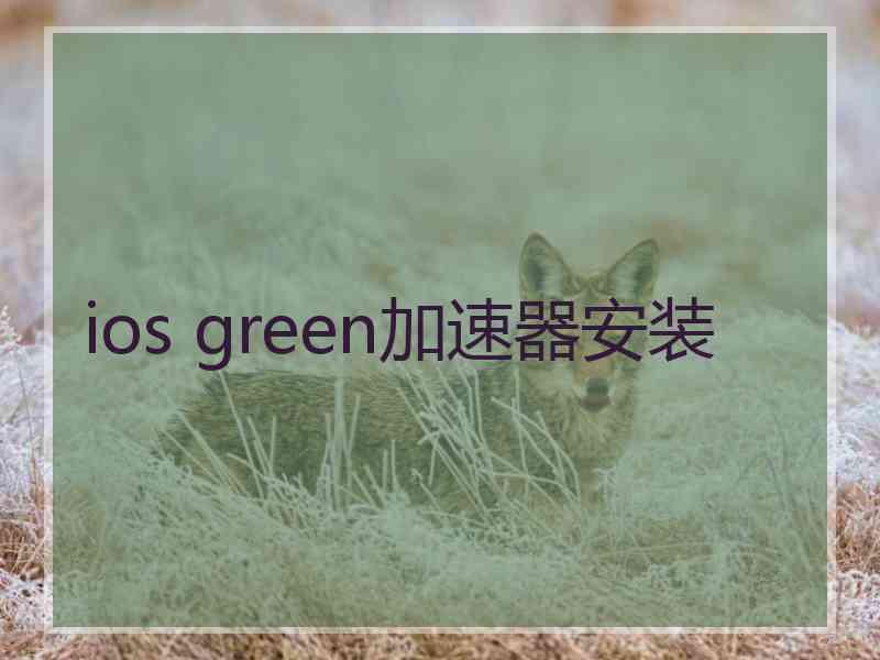 ios green加速器安装