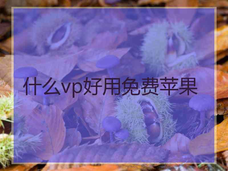 什么vp好用免费苹果