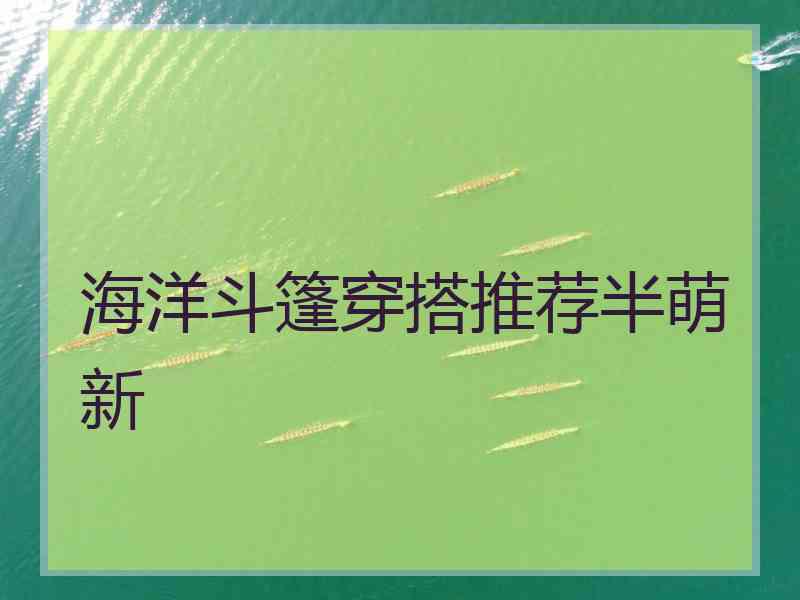 海洋斗篷穿搭推荐半萌新