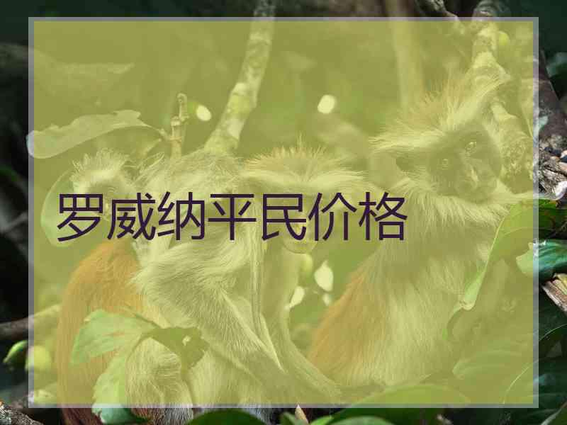 罗威纳平民价格