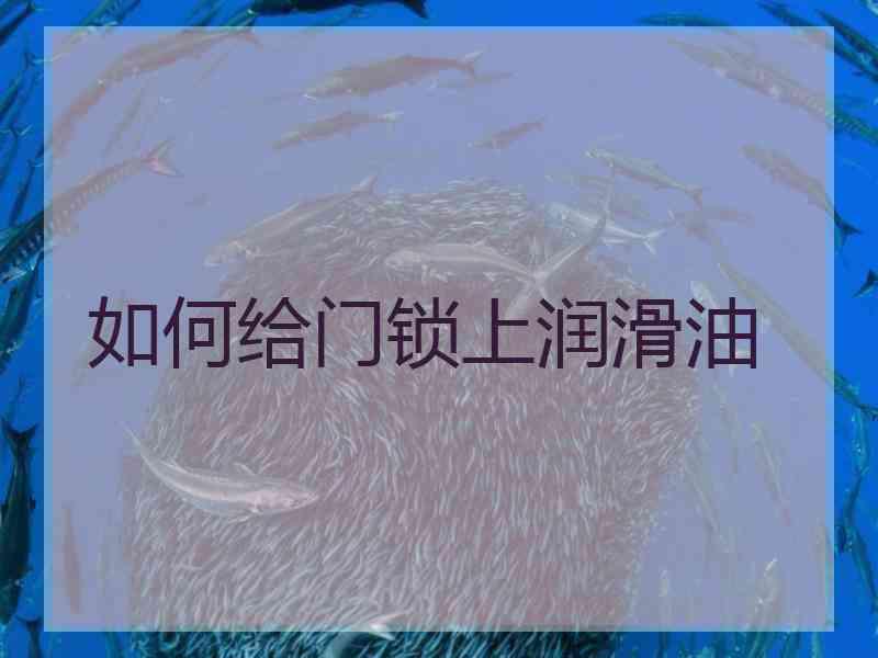 如何给门锁上润滑油