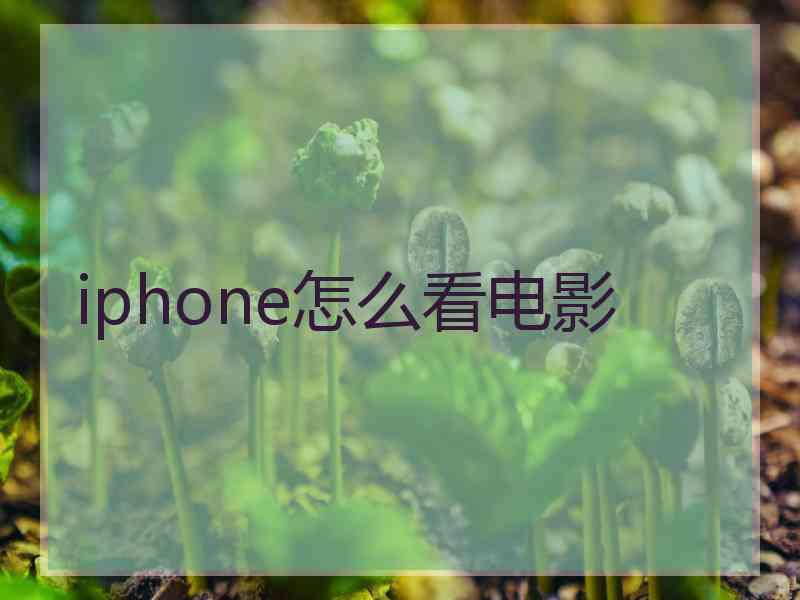 iphone怎么看电影