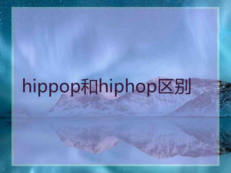 hippop和hiphop区别