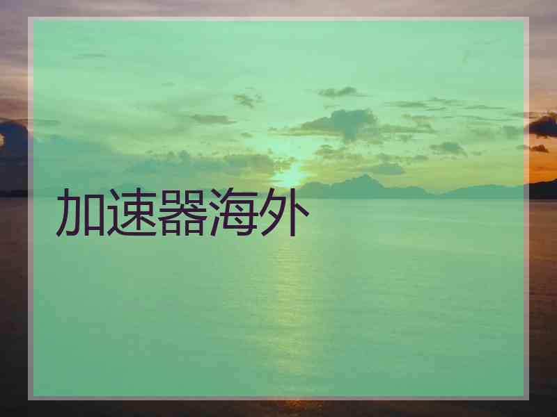 加速器海外