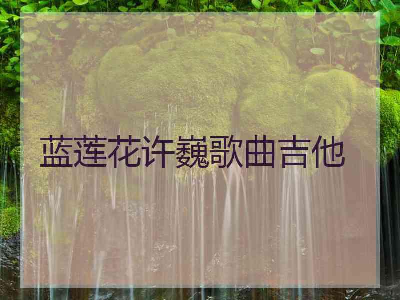 蓝莲花许巍歌曲吉他