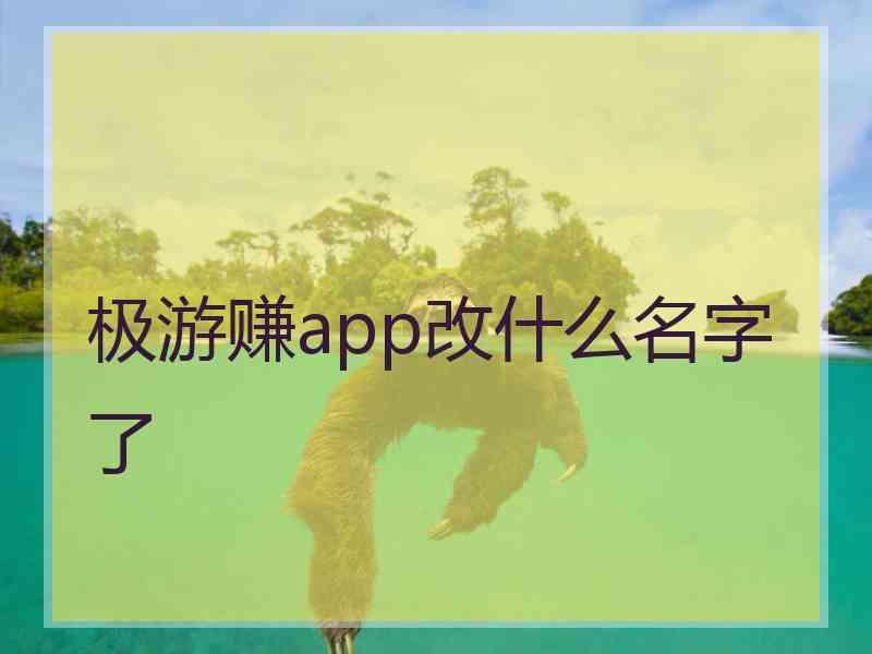 极游赚app改什么名字了