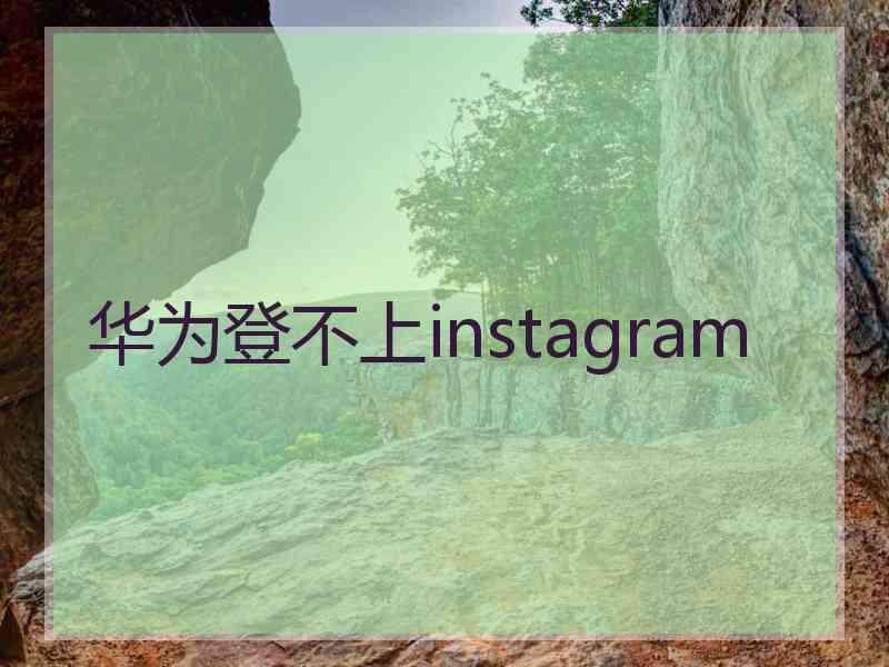 华为登不上instagram