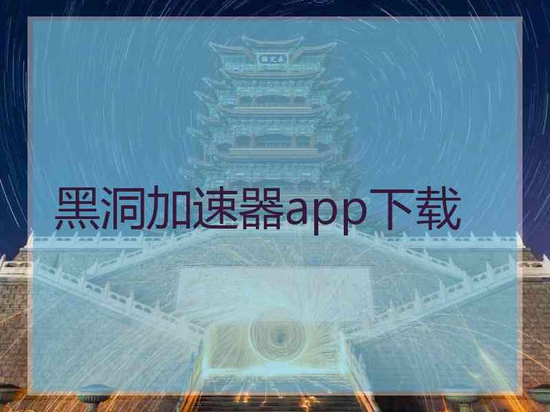 黑洞加速器app下载