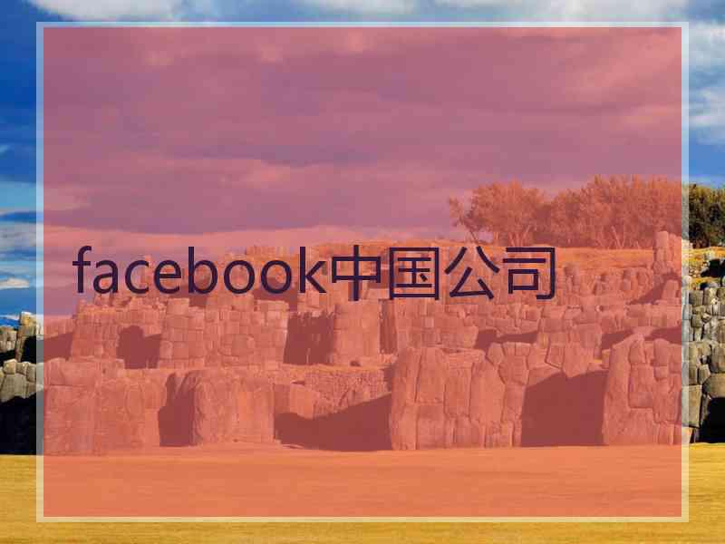 facebook中国公司