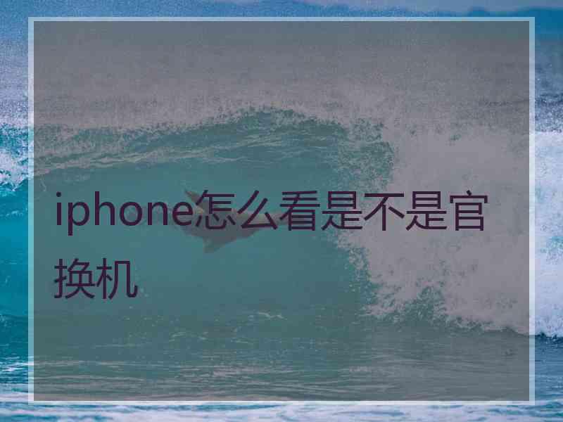 iphone怎么看是不是官换机