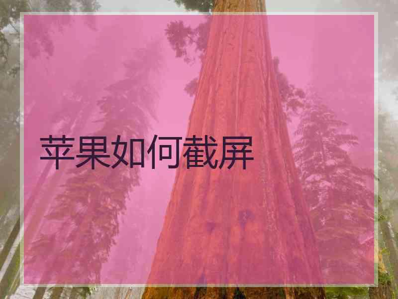 苹果如何截屏