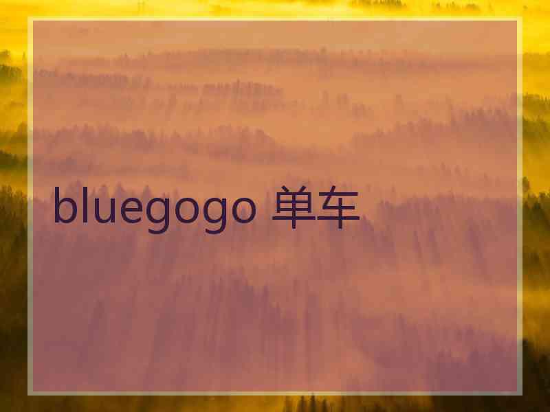 bluegogo 单车