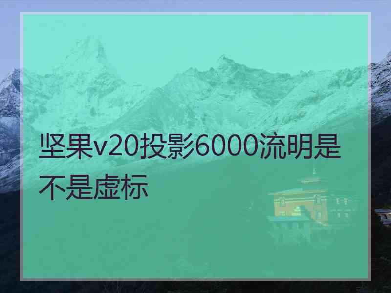 坚果v20投影6000流明是不是虚标