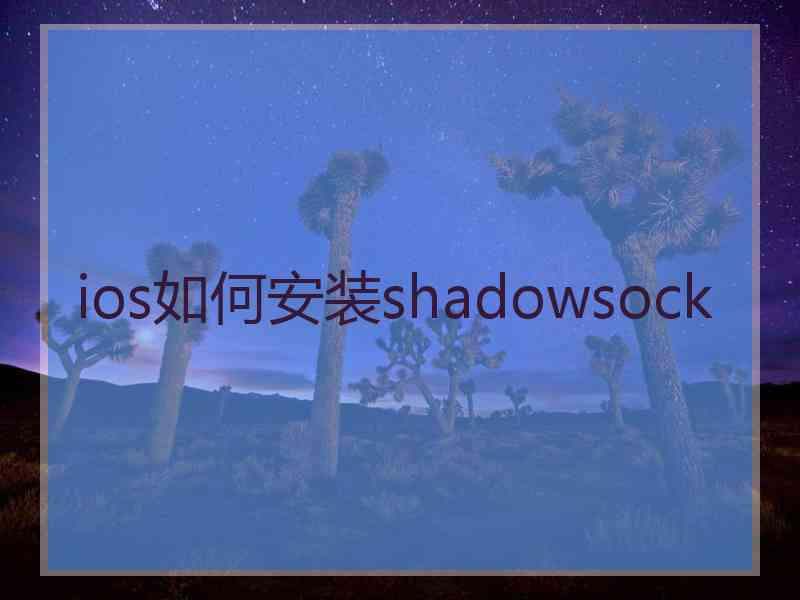 ios如何安装shadowsock