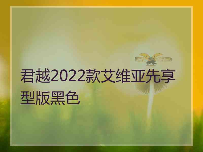 君越2022款艾维亚先享型版黑色