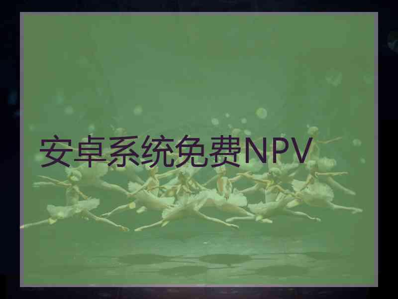 安卓系统免费NPV