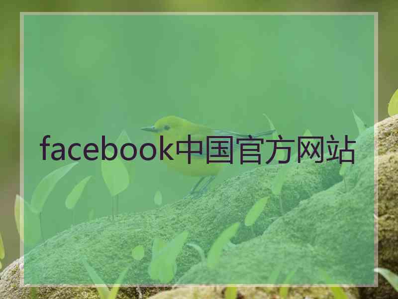 facebook中国官方网站