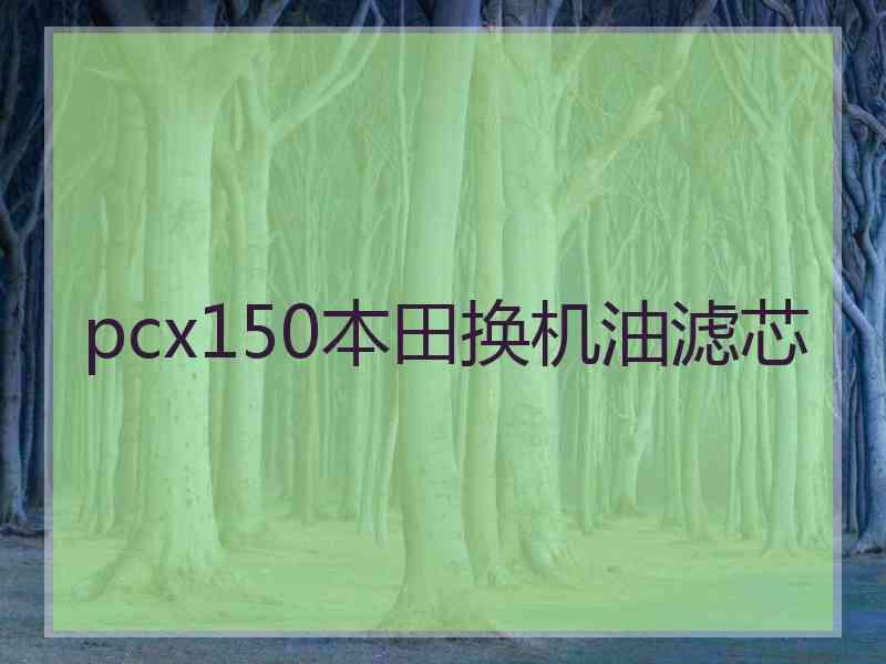 pcx150本田换机油滤芯