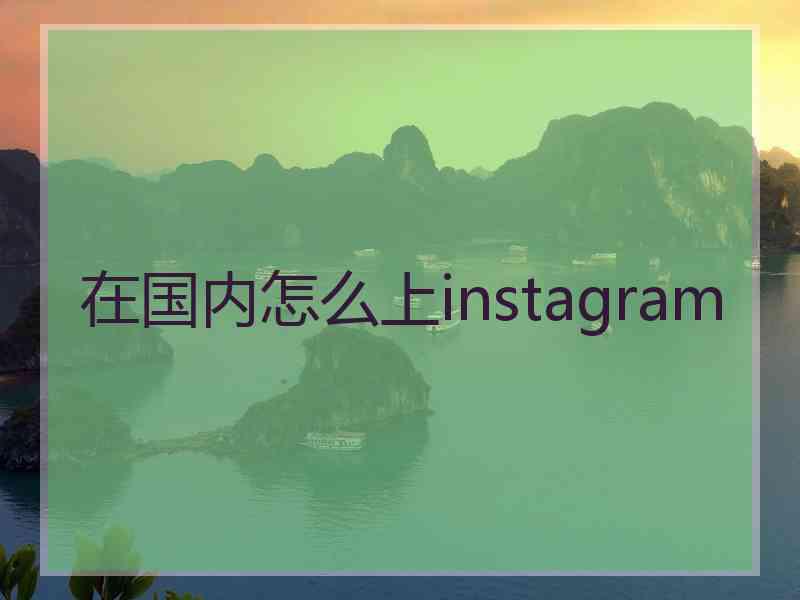 在国内怎么上instagram