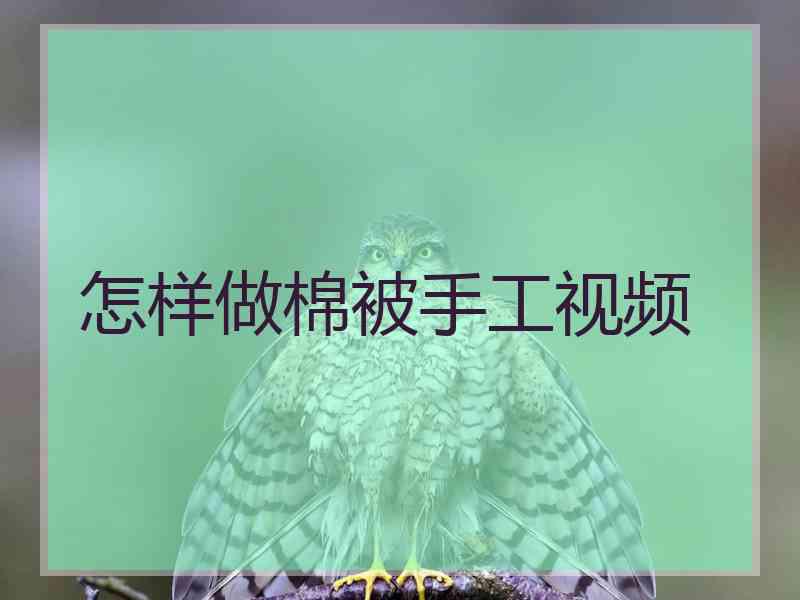 怎样做棉被手工视频