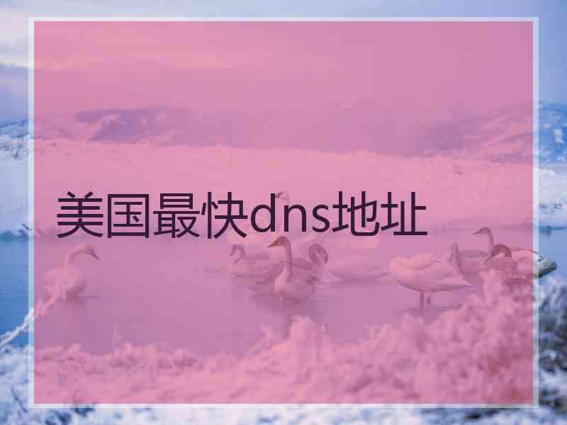 美国最快dns地址