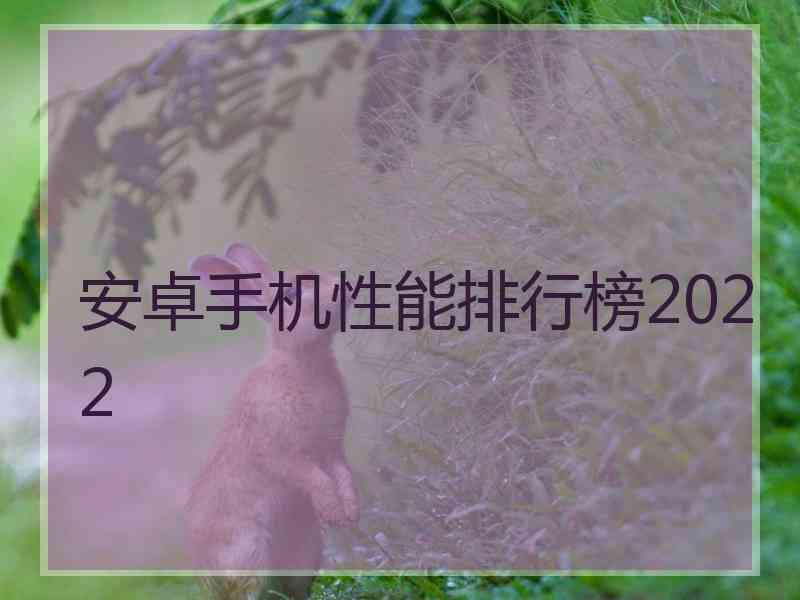 安卓手机性能排行榜2022