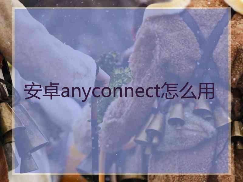 安卓anyconnect怎么用