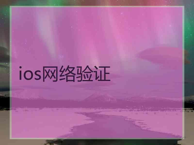 ios网络验证