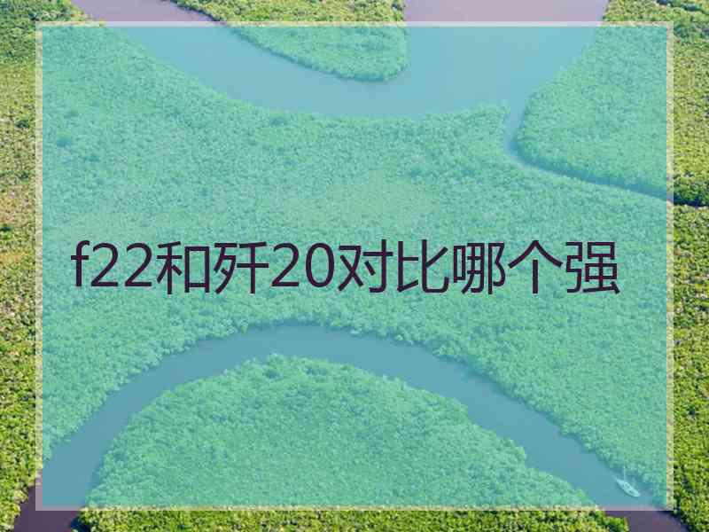 f22和歼20对比哪个强