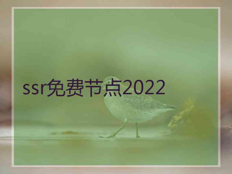 ssr免费节点2022