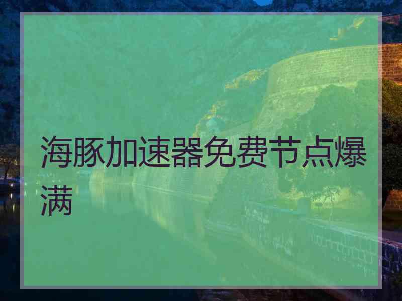 海豚加速器免费节点爆满