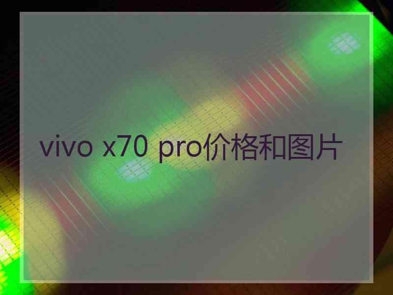 vivo x70 pro价格和图片