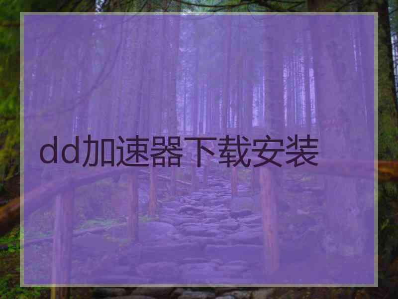 dd加速器下载安装