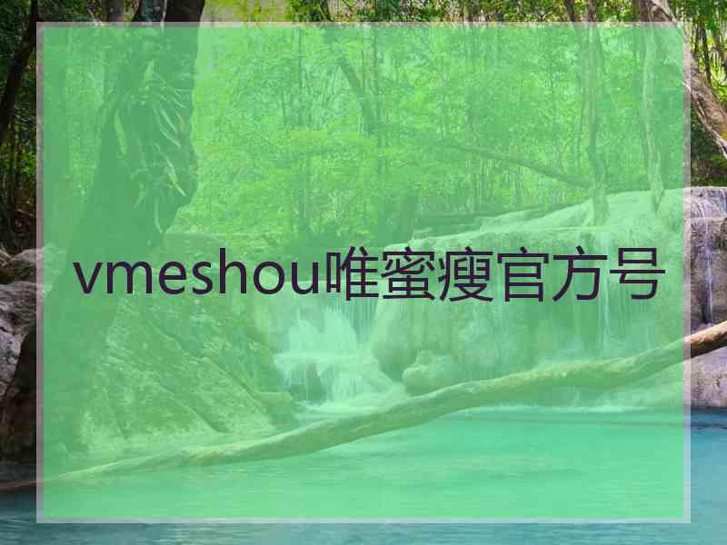 vmeshou唯蜜瘦官方号