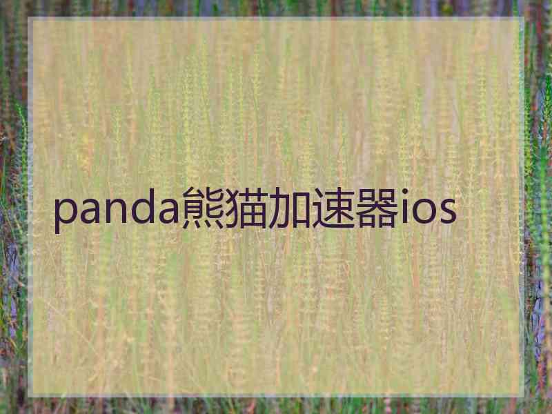 panda熊猫加速器ios