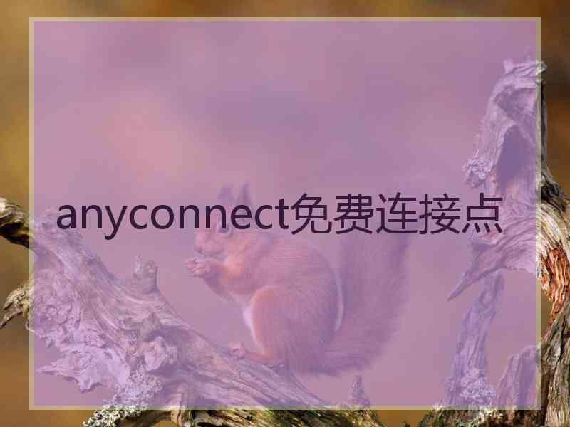 anyconnect免费连接点